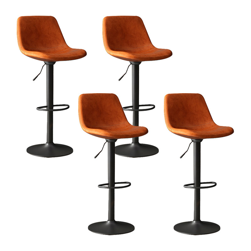 Home Footrest Adjustable Height Stool Contemporary Leather Barstool