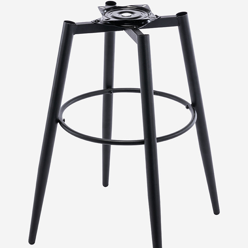 Modern Low Back Counter Stool Faux Leather Armless Bar Chair