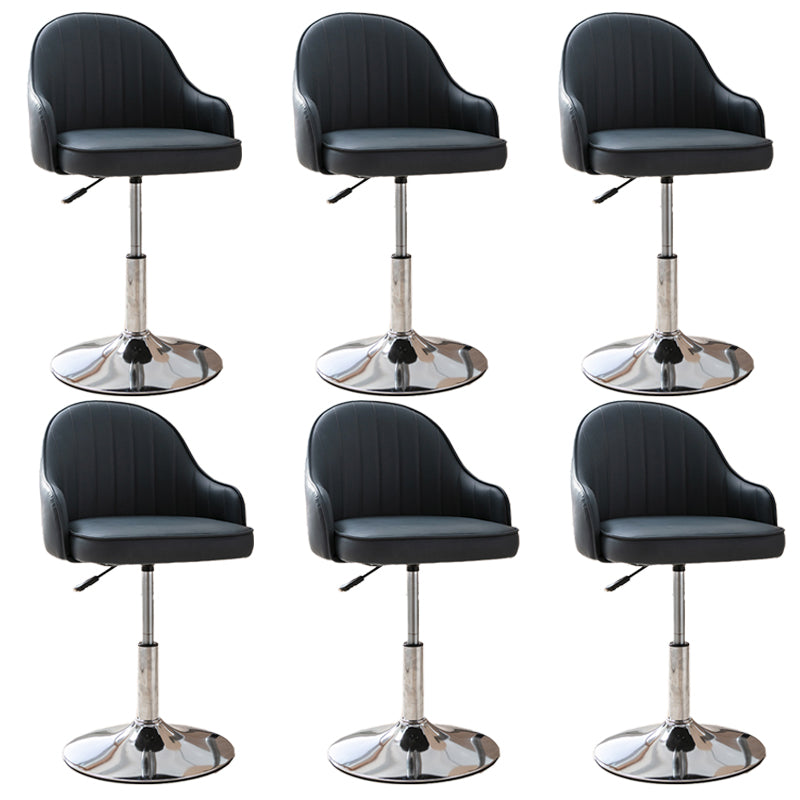 Modern Home Leather Barstool Swivel Adjustable Height Stools