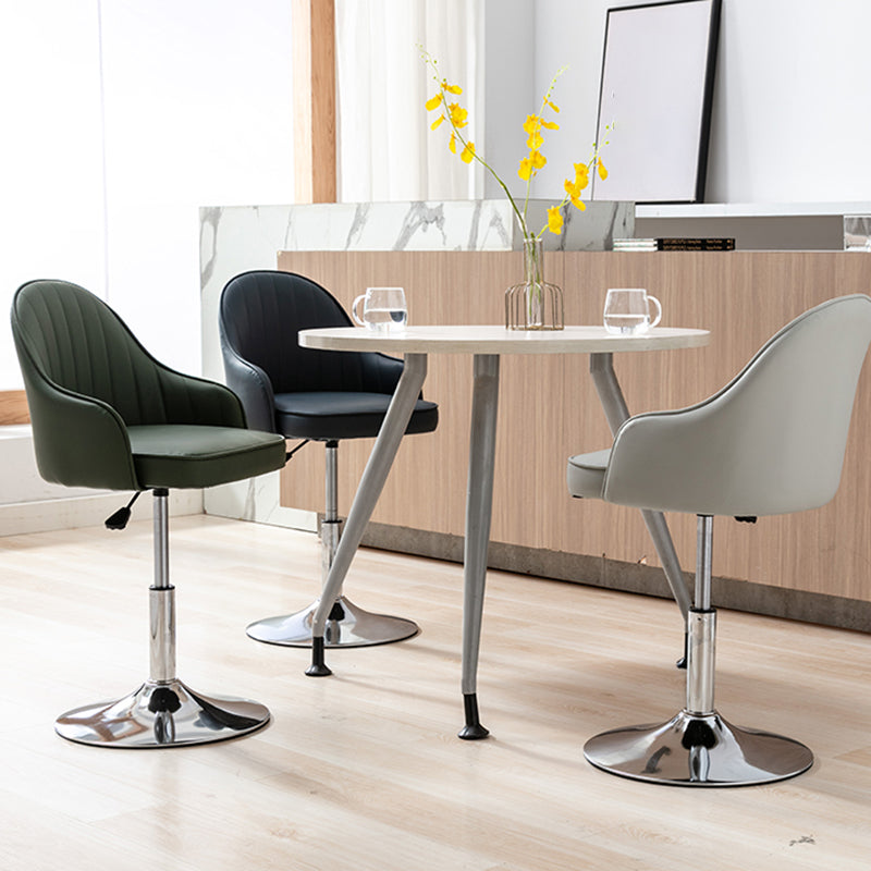 Modern Home Leather Barstool Swivel Adjustable Height Stools