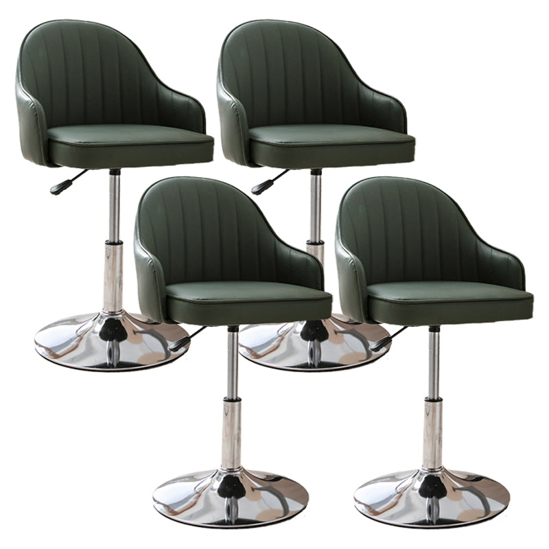 Modern Home Leather Barstool Swivel Adjustable Height Stools