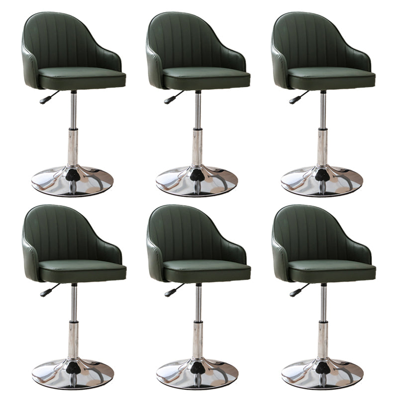 Modern Home Leather Barstool Swivel Adjustable Height Stools
