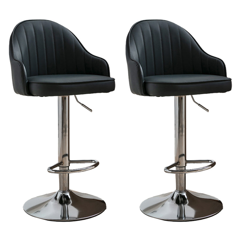 Modern Home Leather Barstool Swivel Adjustable Height Stools
