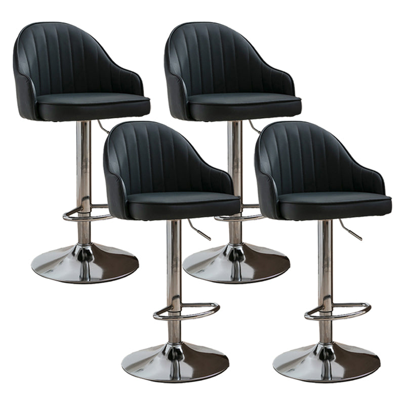 Modern Home Leather Barstool Swivel Adjustable Height Stools