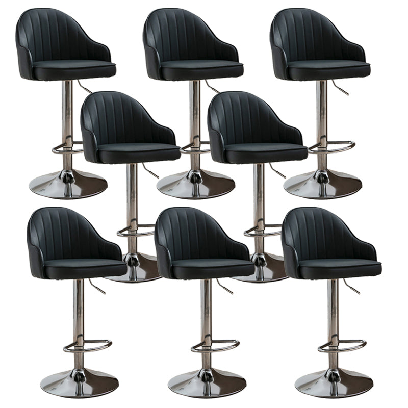 Modern Home Leather Barstool Swivel Adjustable Height Stools