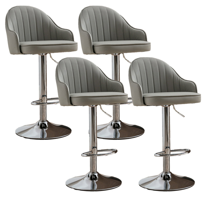 Modern Home Leather Barstool Swivel Adjustable Height Stools