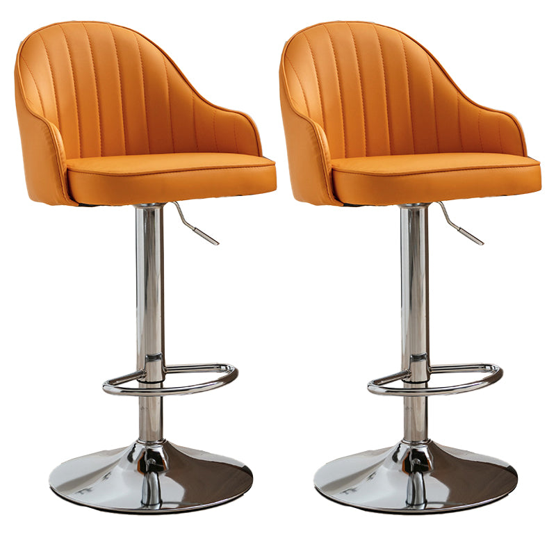 Modern Home Leather Barstool Swivel Adjustable Height Stools