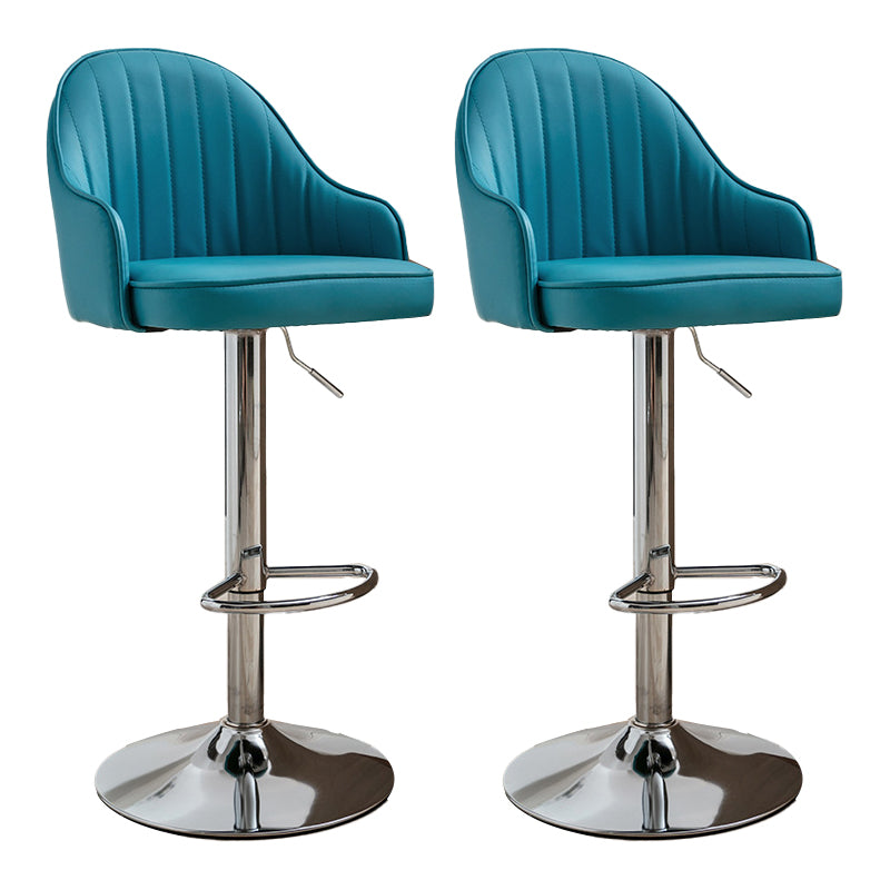 Modern Home Leather Barstool Swivel Adjustable Height Stools