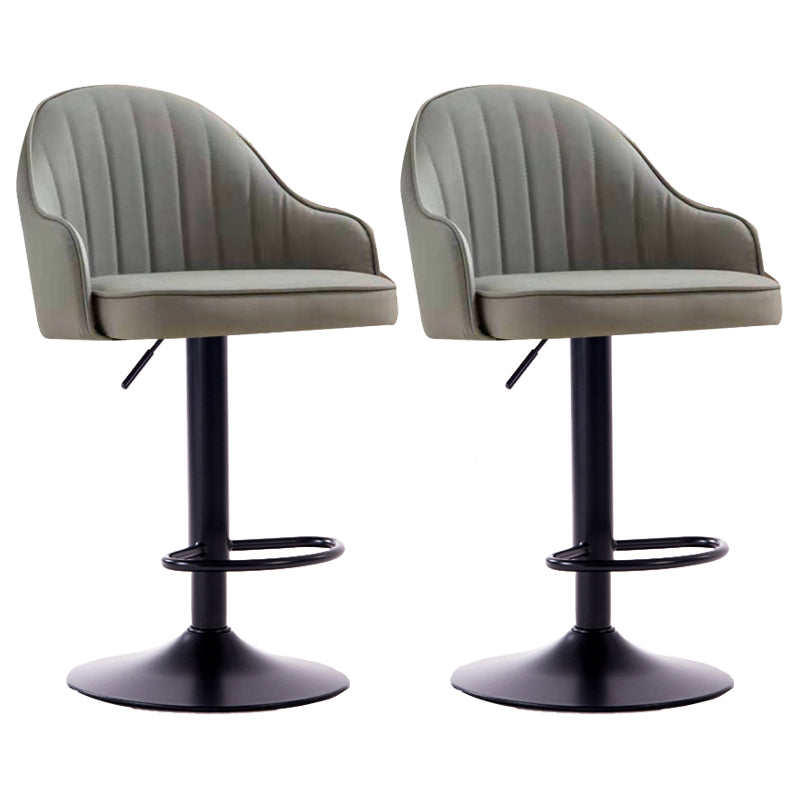Modern Home Leather Barstool Swivel Adjustable Height Stools