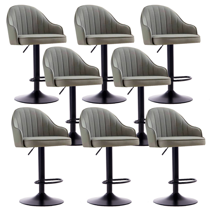 Modern Home Leather Barstool Swivel Adjustable Height Stools