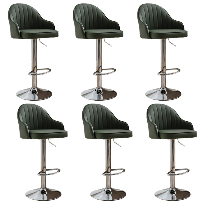 Modern Home Leather Barstool Swivel Adjustable Height Stools