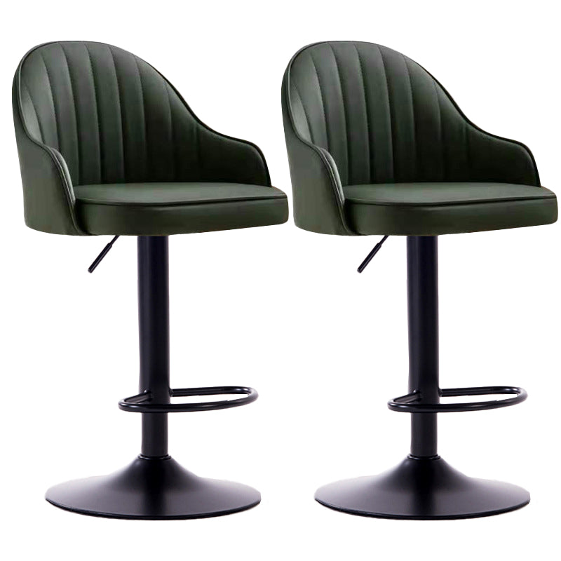 Modern Home Leather Barstool Swivel Adjustable Height Stools