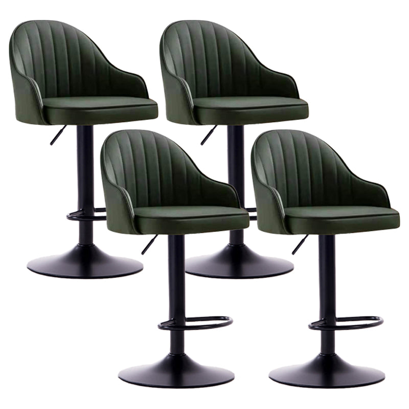 Modern Home Leather Barstool Swivel Adjustable Height Stools