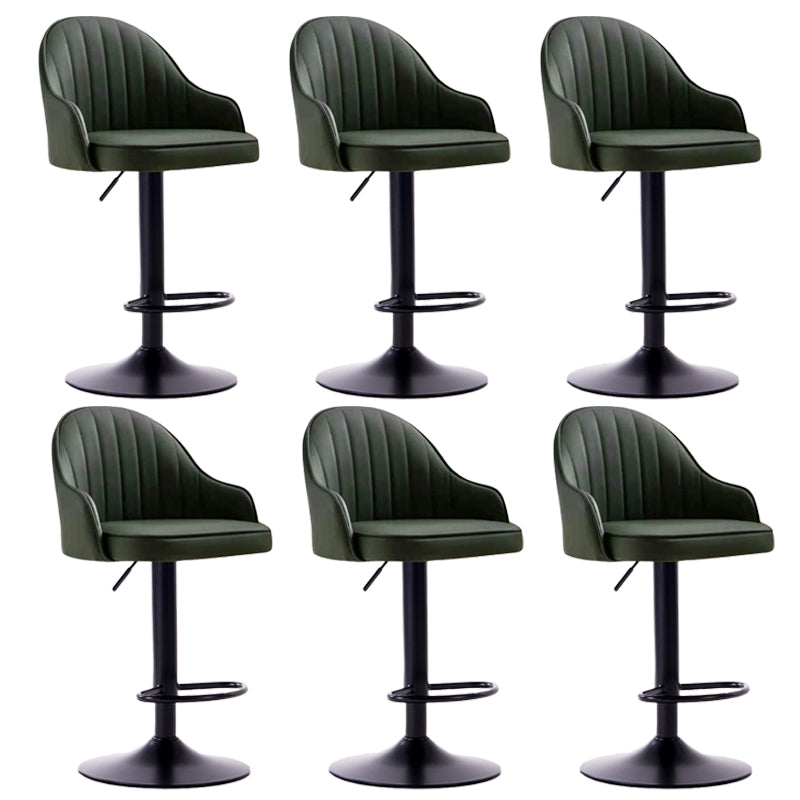 Modern Home Leather Barstool Swivel Adjustable Height Stools