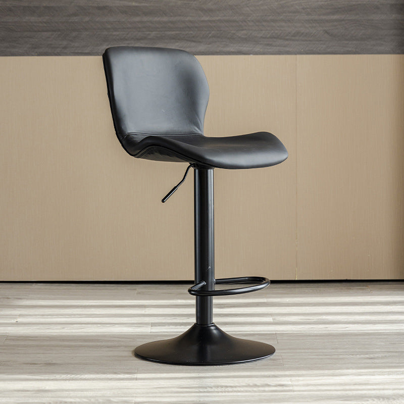 Contemporary Adjustable Height Stool Reception Leather Barstool