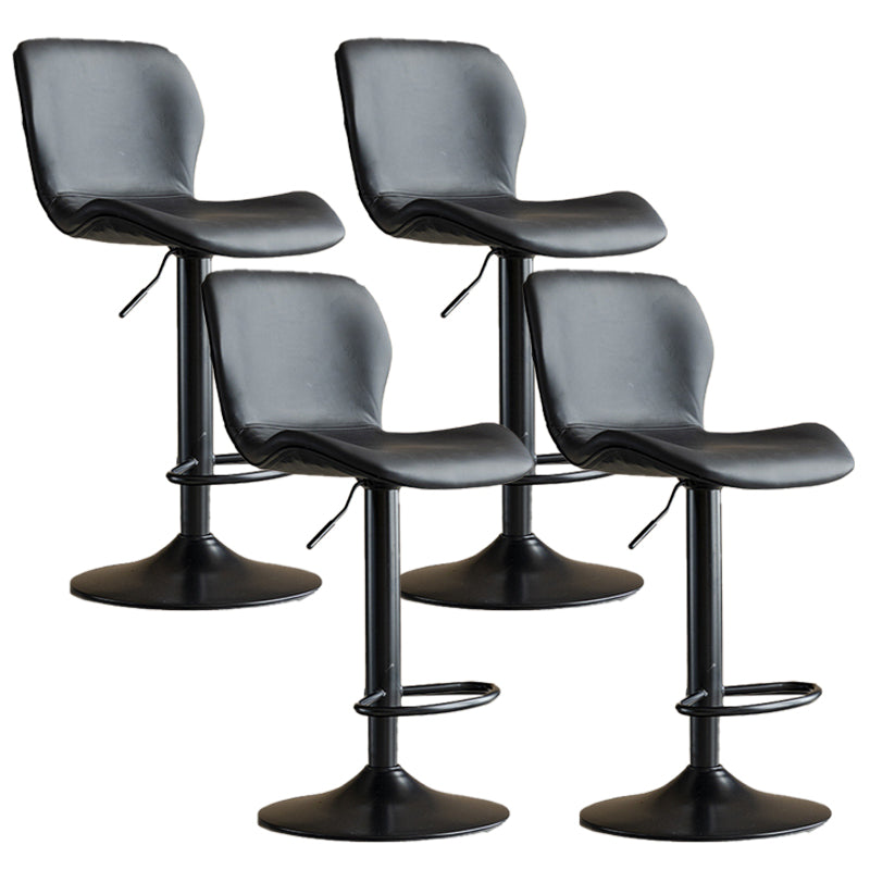 Contemporary Adjustable Height Stool Reception Leather Barstool