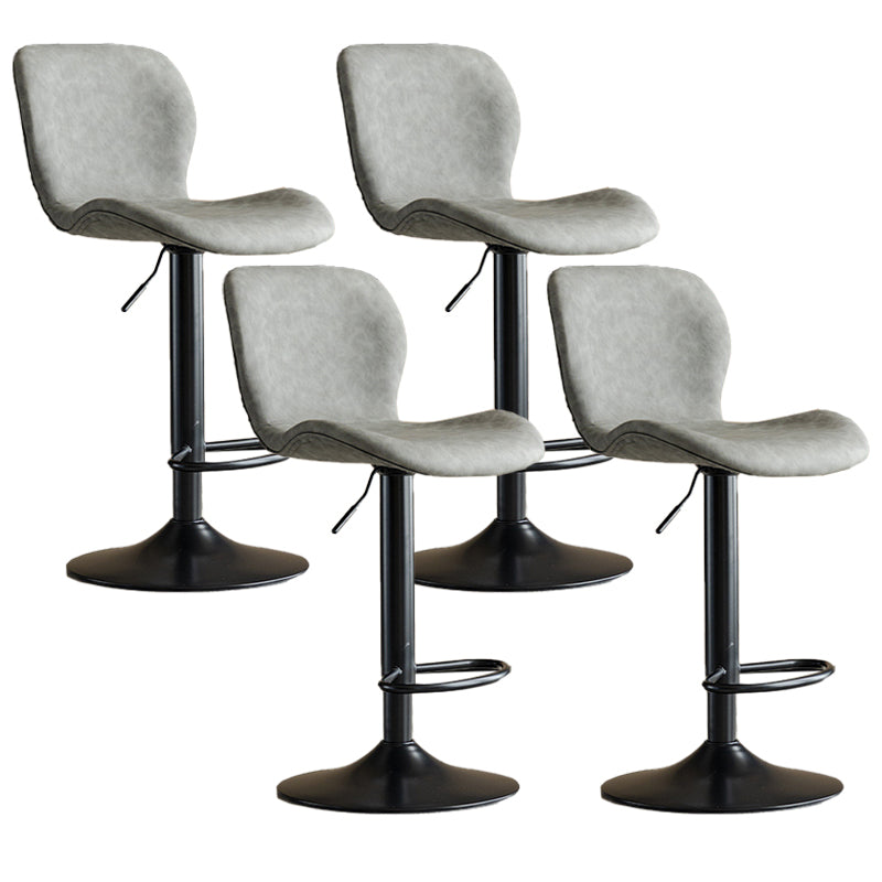 Contemporary Adjustable Height Stool Reception Leather Barstool