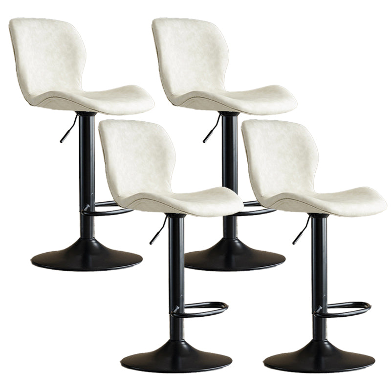 Contemporary Adjustable Height Stool Reception Leather Barstool