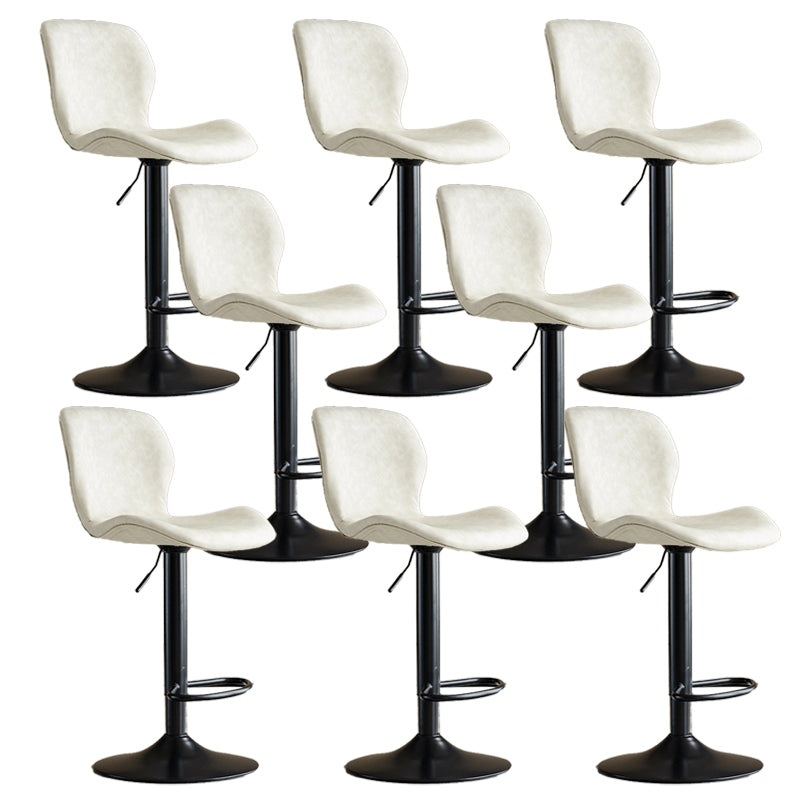 Contemporary Adjustable Height Stool Reception Leather Barstool