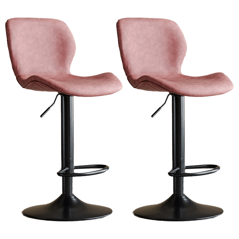 Contemporary Adjustable Height Stool Reception Leather Barstool