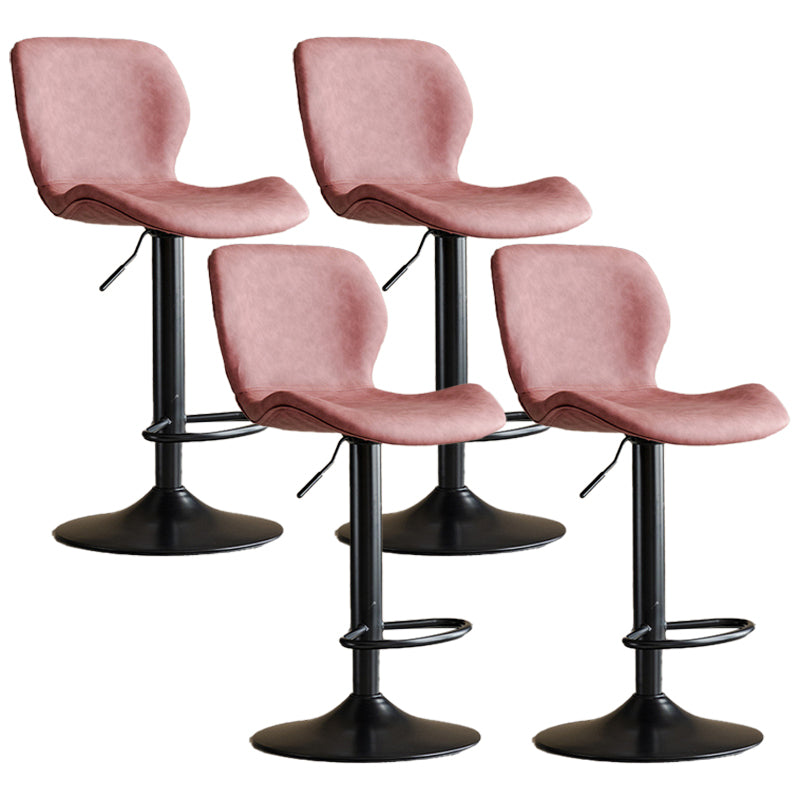 Contemporary Adjustable Height Stool Reception Leather Barstool