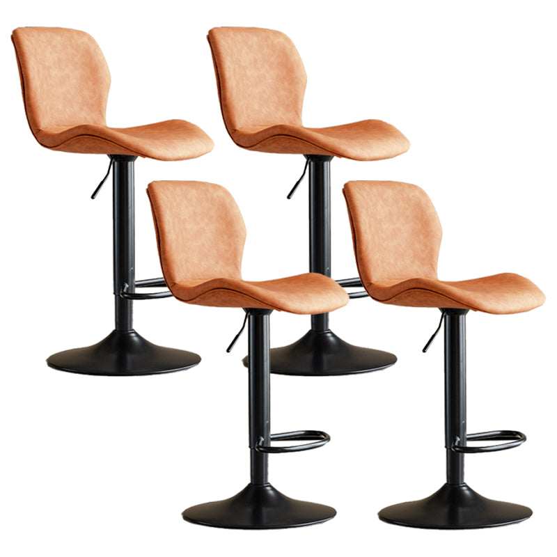 Contemporary Adjustable Height Stool Reception Leather Barstool