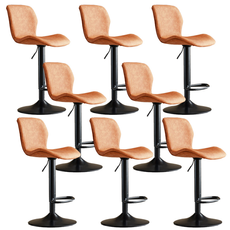 Contemporary Adjustable Height Stool Reception Leather Barstool