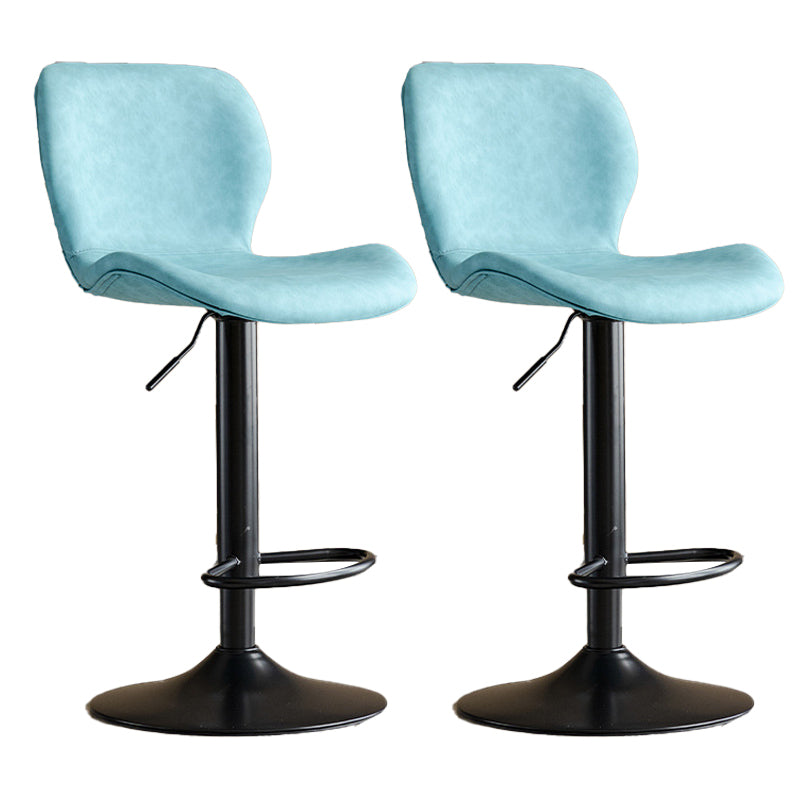 Contemporary Adjustable Height Stool Reception Leather Barstool