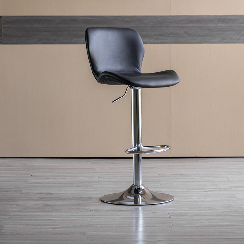 Contemporary Adjustable Height Stool Reception Leather Barstool