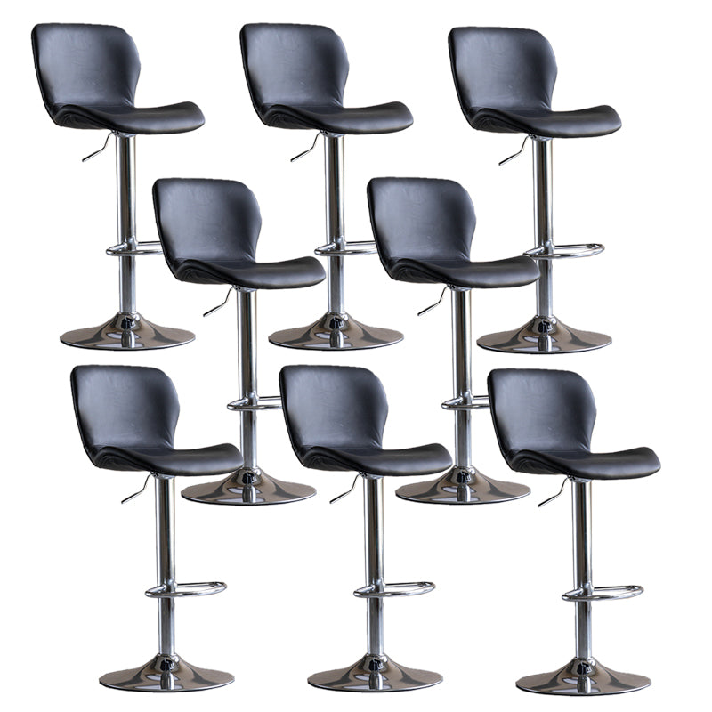 Contemporary Adjustable Height Stool Reception Leather Barstool