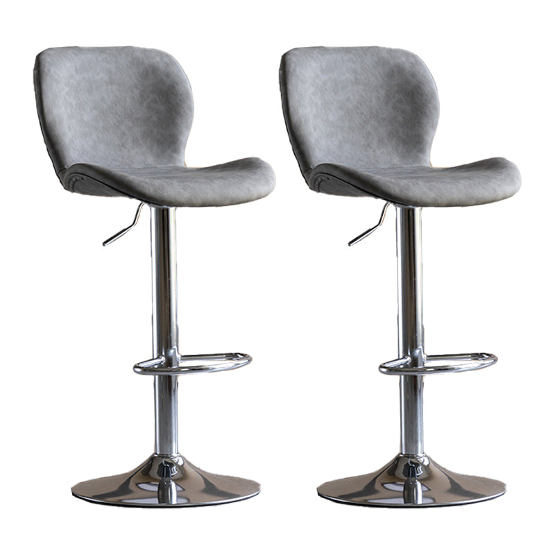 Contemporary Adjustable Height Stool Reception Leather Barstool