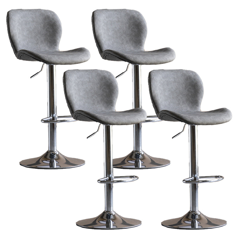 Contemporary Adjustable Height Stool Reception Leather Barstool