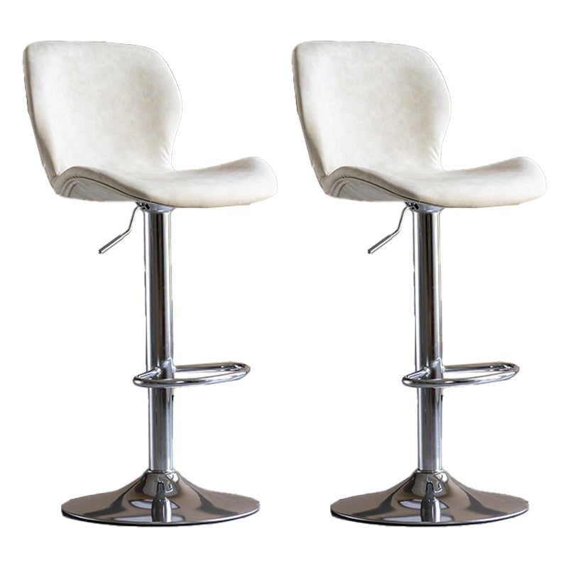 Contemporary Adjustable Height Stool Reception Leather Barstool