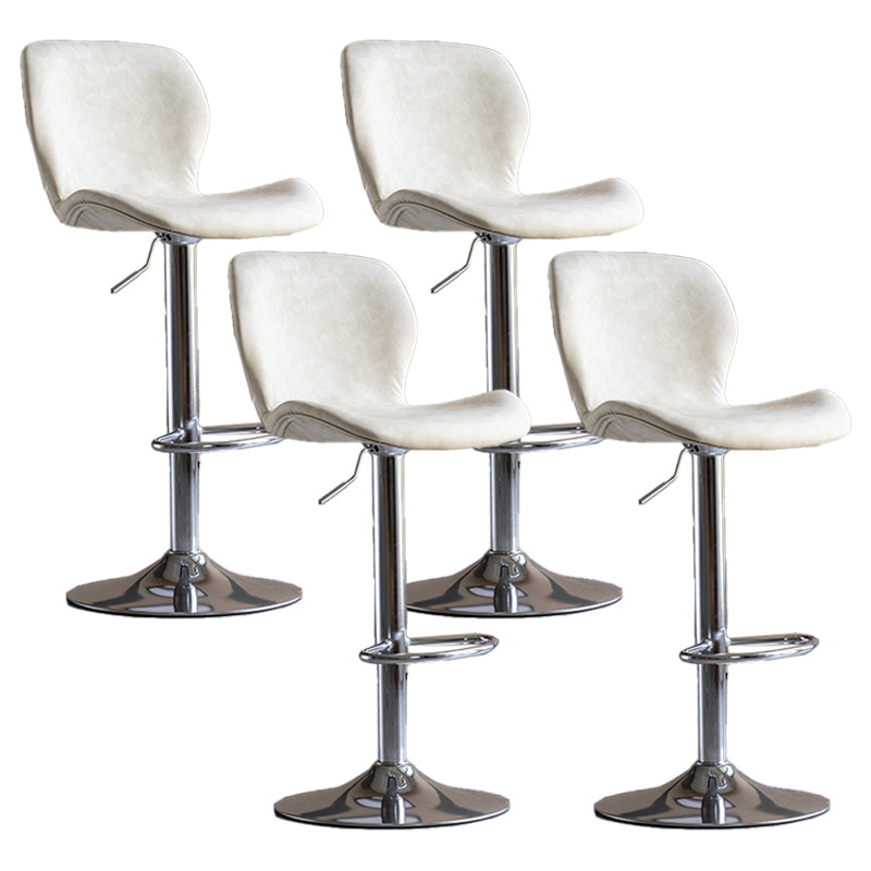 Contemporary Adjustable Height Stool Reception Leather Barstool