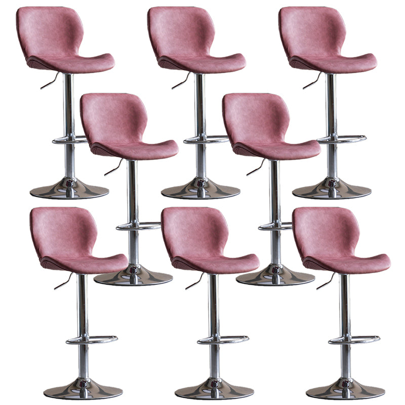 Contemporary Adjustable Height Stool Reception Leather Barstool