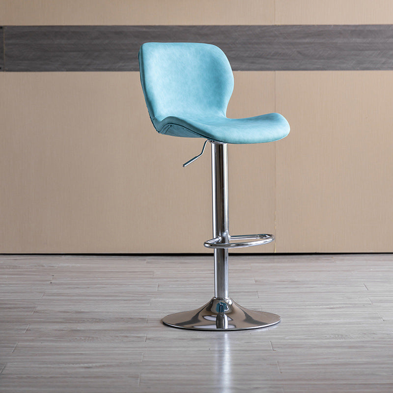Contemporary Adjustable Height Stool Reception Leather Barstool