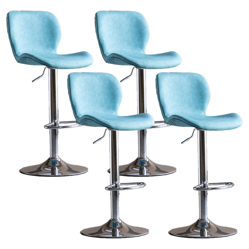 Contemporary Adjustable Height Stool Reception Leather Barstool