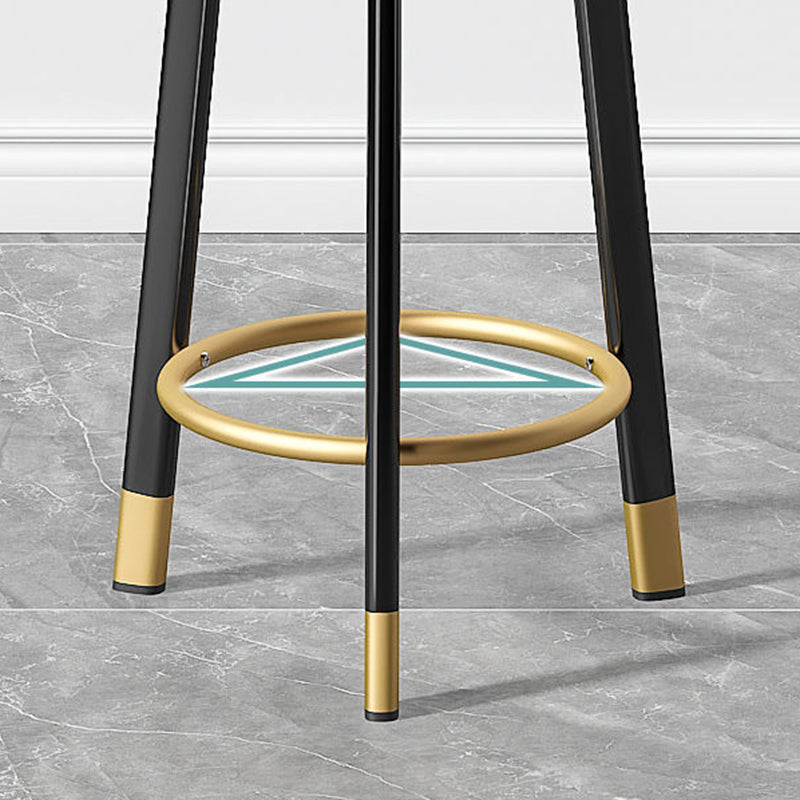 Contemporary Swivel Barstool Matte Finish Upholstered Bar Stools