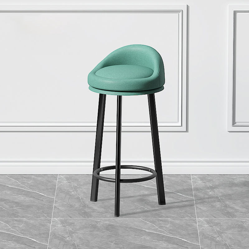 Contemporary Swivel Barstool Matte Finish Upholstered Bar Stools