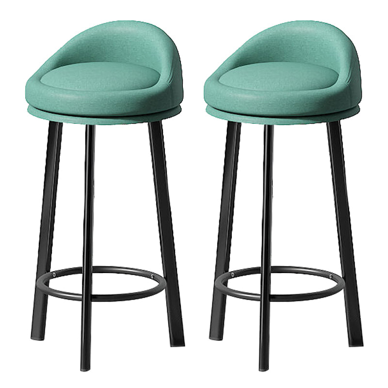 Contemporary Swivel Barstool Matte Finish Upholstered Bar Stools