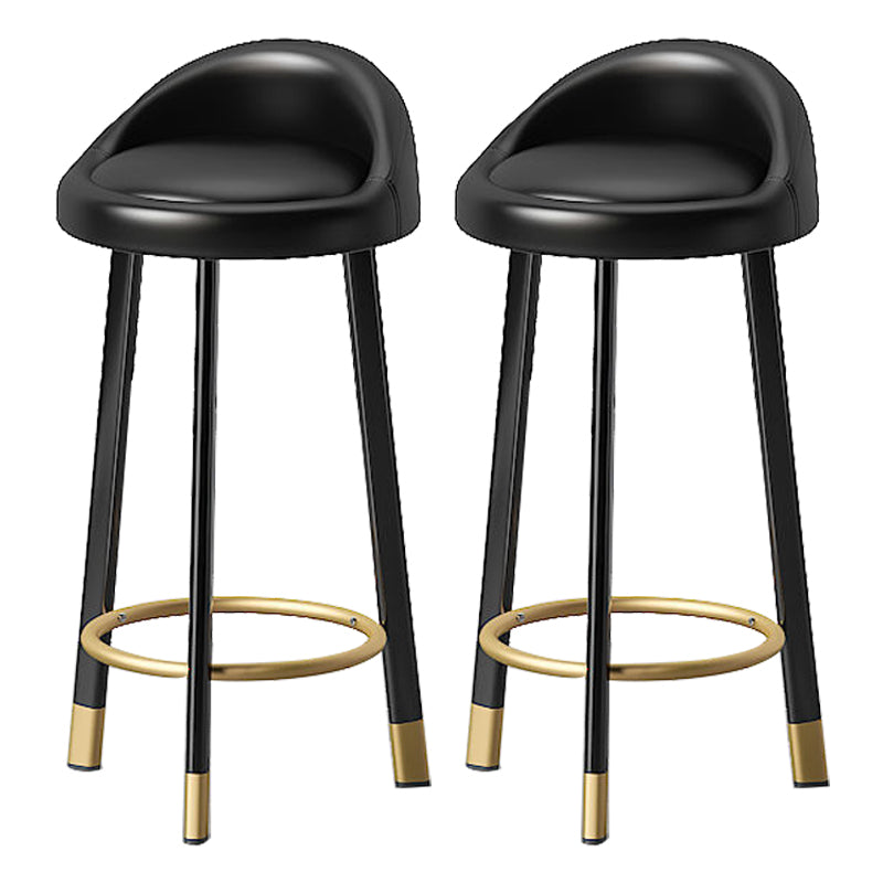 Contemporary Swivel Barstool Matte Finish Upholstered Bar Stools