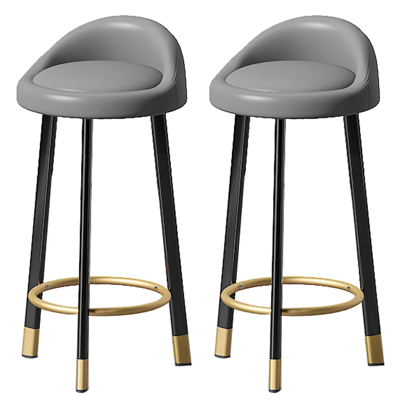 Contemporary Swivel Barstool Matte Finish Upholstered Bar Stools