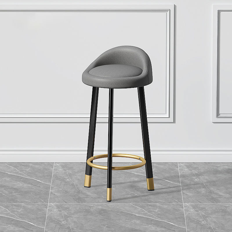 Contemporary Swivel Barstool Matte Finish Upholstered Bar Stools