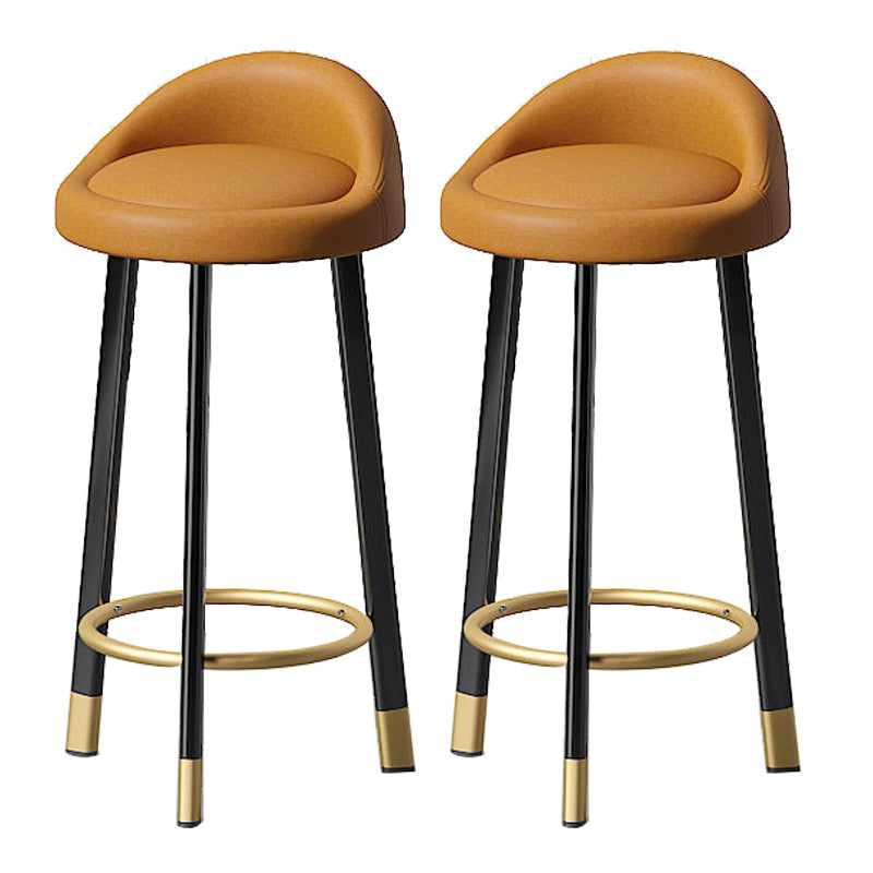 Contemporary Swivel Barstool Matte Finish Upholstered Bar Stools