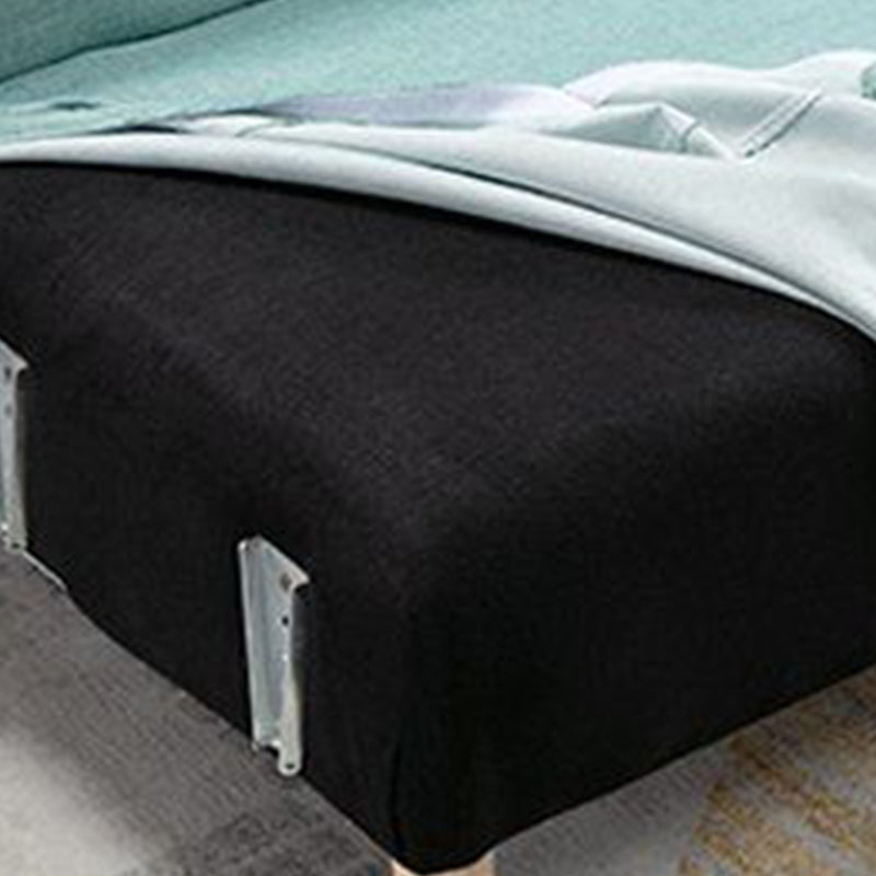 Linen Square Arm Sofa Slipcovered Convertible Sofa with Storage