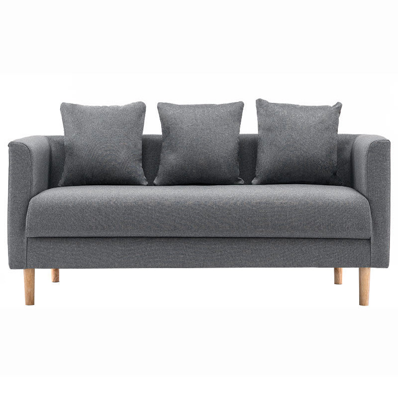 Linen Sofa Tuxedo Arm Tight Back 23.62" Wide Sofa for 3 people