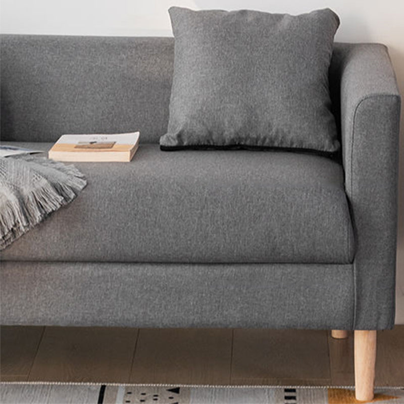 Linen Sofa Tuxedo Arm Tight Back 23.62" Wide Sofa for 3 people