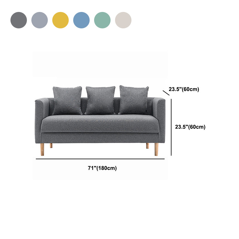 Linen Sofa Tuxedo Arm Tight Back 23.62" Wide Sofa for 3 people