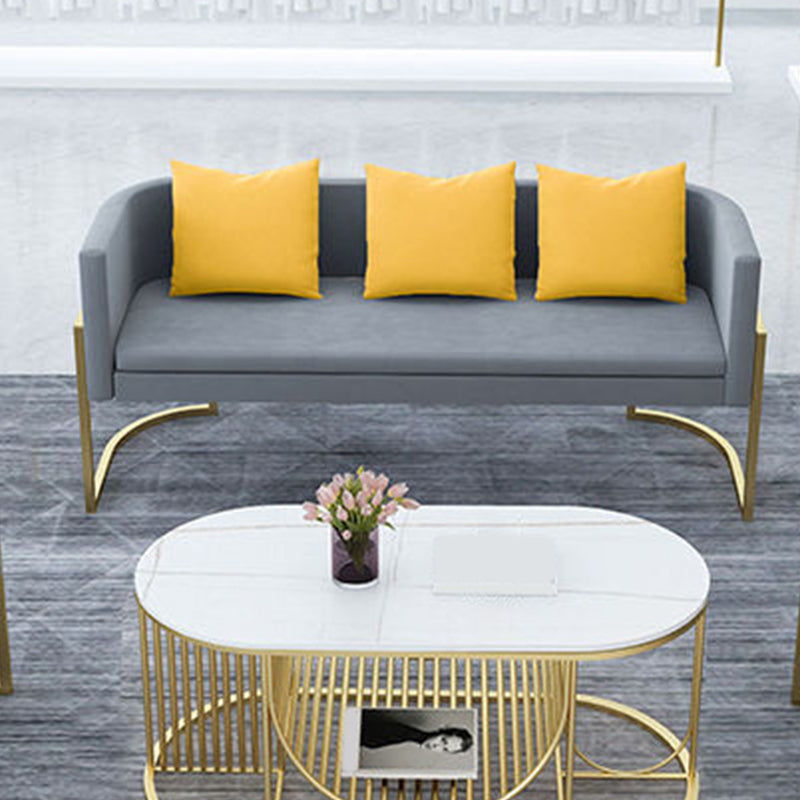 Tuxedo Arm Sofa 24.80" W x 28.35" H Velvet Sofa Standard Sofa