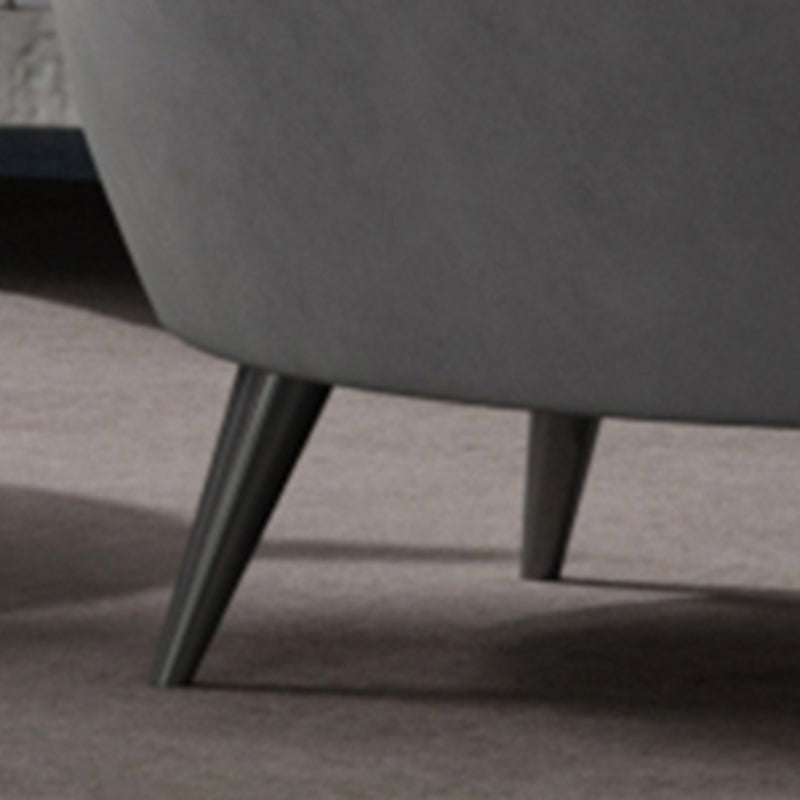 Sloped Arm Sofa Velvet Curved Sofa for Living Room, Apartment